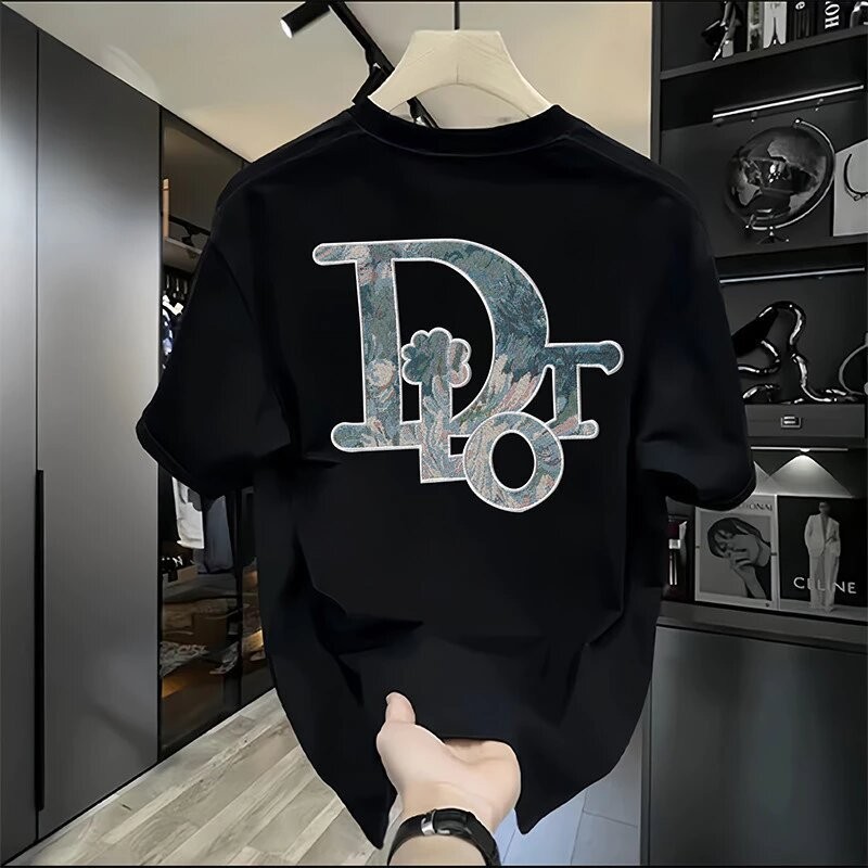 【2025 0utlets premium kaos】 T Shirt Pria baju kaos pria kaos cowok kaos branded Louis Vuitton Origin