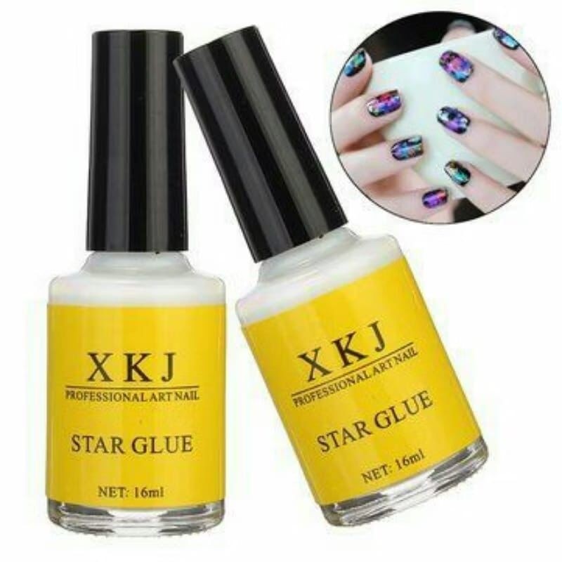 Nail Foil adhesive gel Transfer Foil Sticker Nail Art/adhesive gel Kuku Foil Transfer XKJ untuk pere