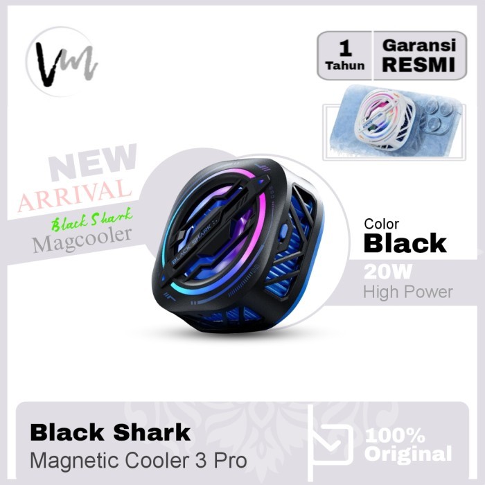 Black Shark Magcooler 3 Pro Magnetic Cooler Phone Gaming Funcooler - Putih