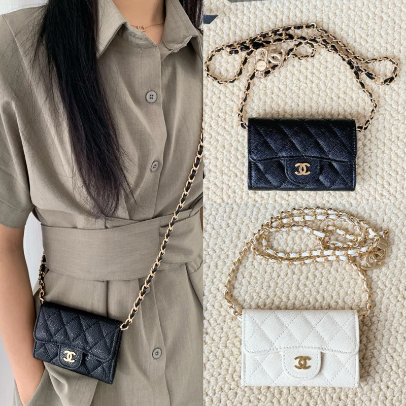 Pre Order 2 minggu CANEL Mini Wallet on Chain (WOC) atau Micro Flap Bag Dompet Slingbag Mini Bahan C