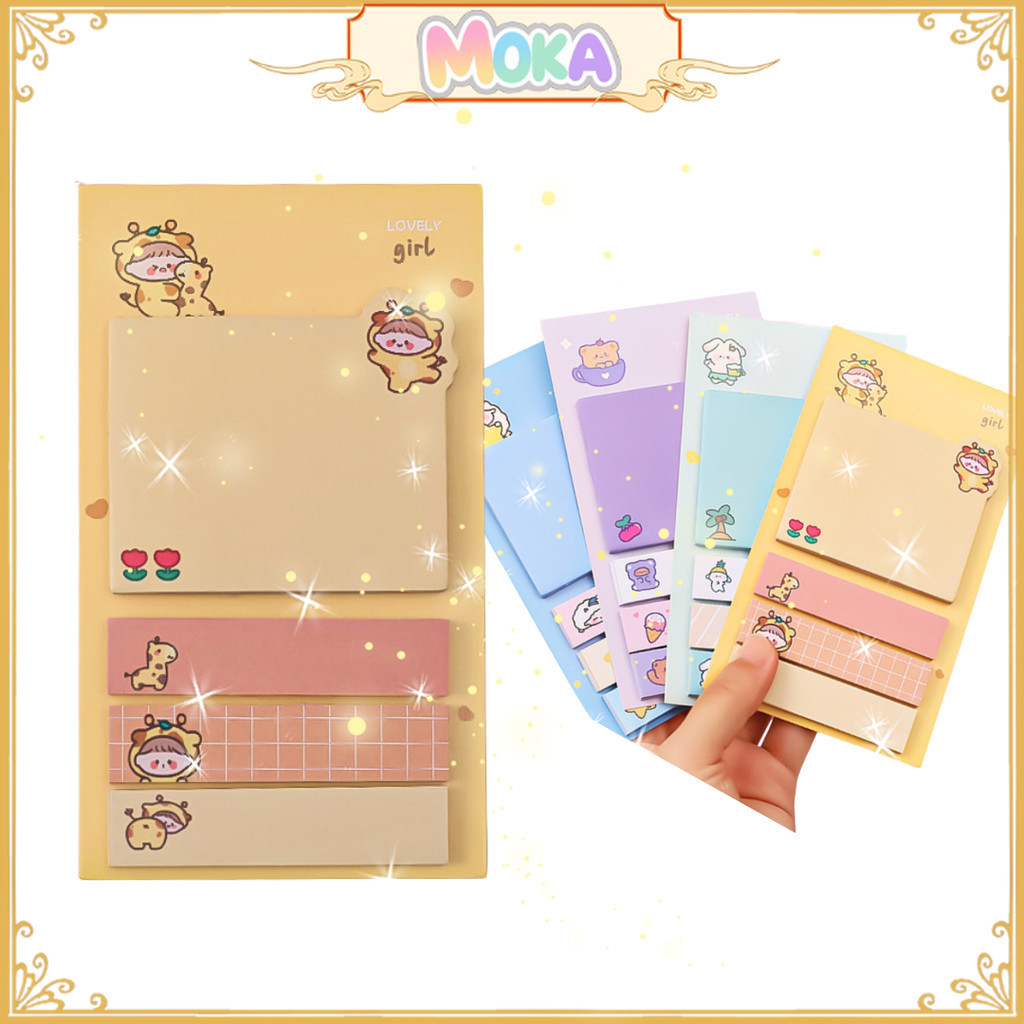 

Sticky Note Dan Penbatas Buku Motif Lucu / Sticky Note 4 Line Paper Note Mk09