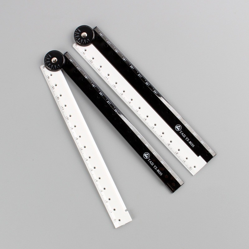 

2pcs Acrylic Black White 30cm Folding Ruler Stationery Simple Practical Student School Stationery Supplies Children's Stationery