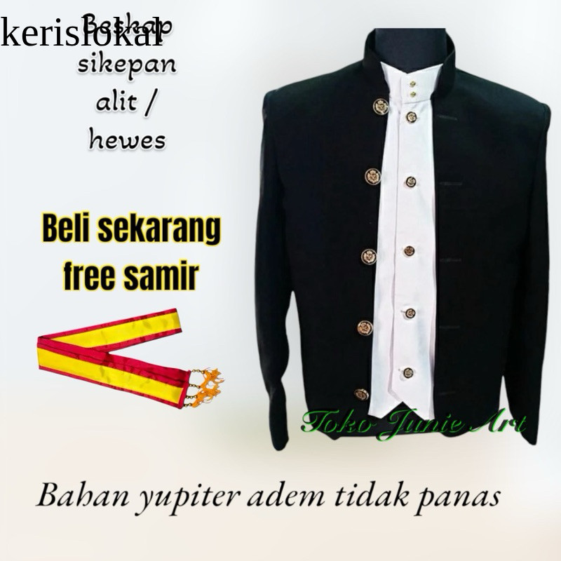 BESKAP SOLO SIKEPAN ALIT / BESKAP HEWES HITAM HALUSAN ( bonus kain samir keraton ) KL17