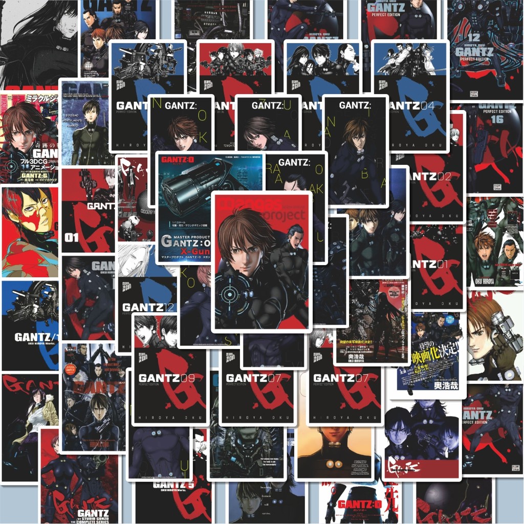 

100PCS Lucu Stiker Anime Gantz Char Mix 2 Stiker Aesthetic Stiker Anti Air Stikers Berperekat Waterproof sticker decal buat Motor Helm Buku Journal Koper Casing HP Laptop Botol Minum Hadiah anak