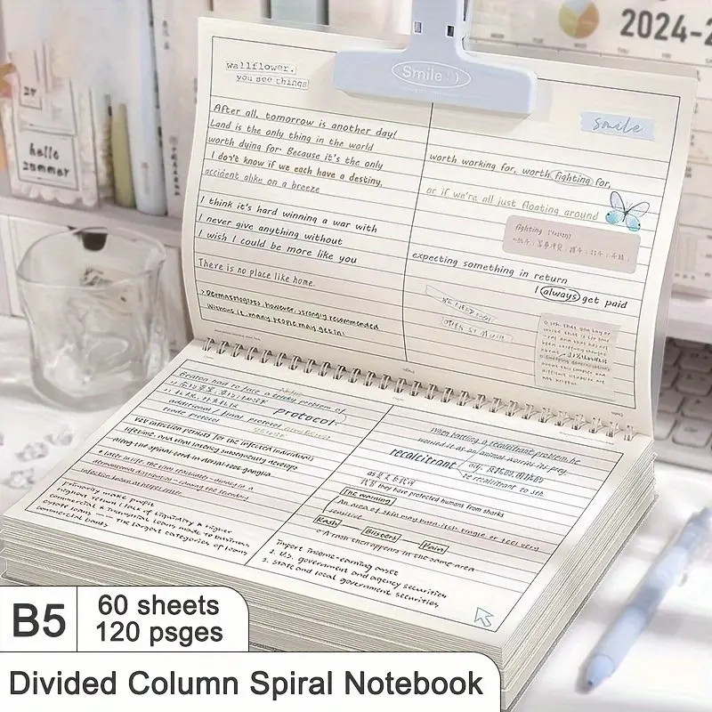 

PVC Soft Cover Coil Notebook Mind Map Notepad 120 Pages B5 DIY Handbook Notebooks Writing Pads Office School Supplies