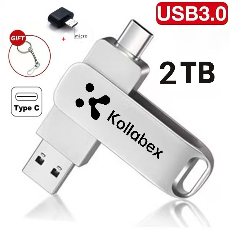 Kollabex 1TB 2TB Flash Drive for Android HP OTG Flashdisk High Speed USB 3.0 Flash Drive Flash Disk[