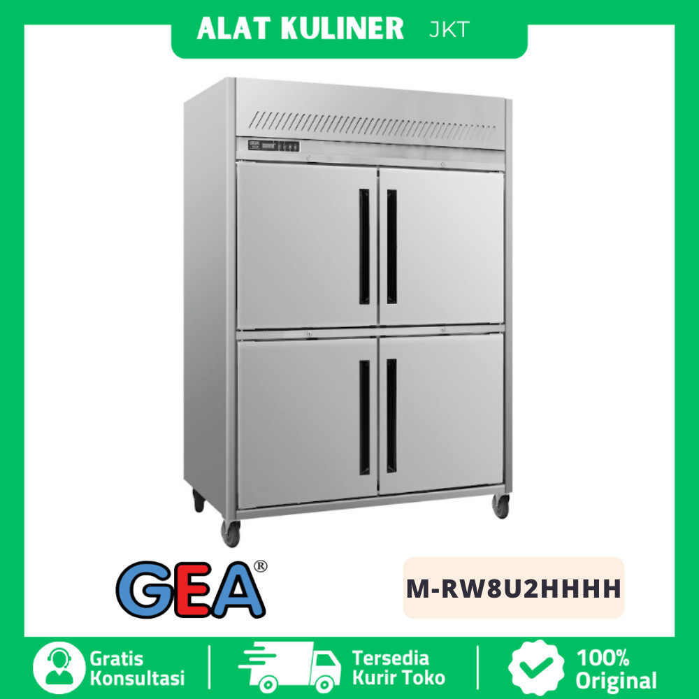 Upright Chiller Gea M-Rw8u2hhhh Kulkas Chiller 4 Pintu Stainless