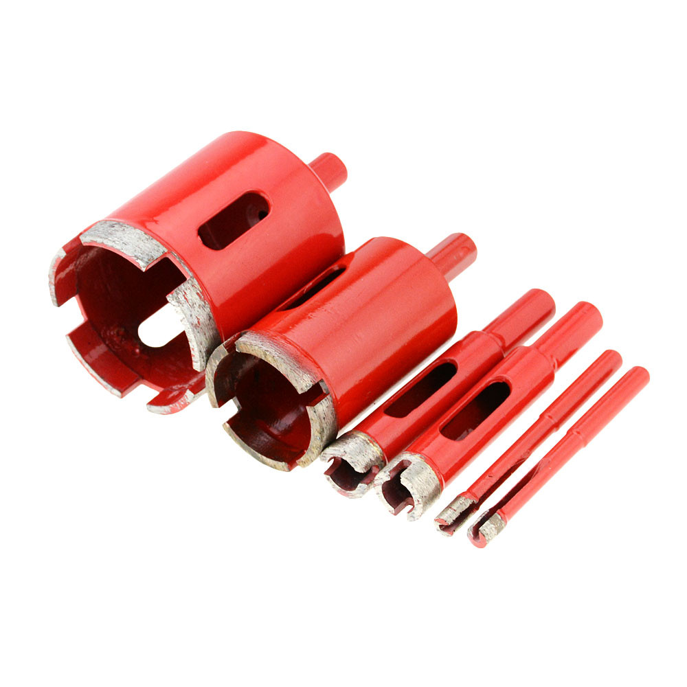 

Brazing marble hole saw 6-80mm triangular shank wall tile perforated diamond granite dry punching reamer vitrified brick opener