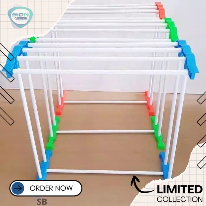 Rak Jemuran Handuk 1 Susun Serbaguna Towel Rack Mobile Portable