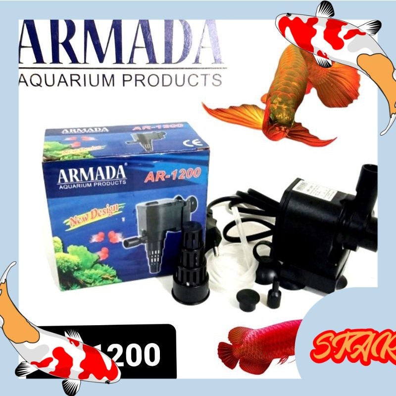 ARMADA AR 1200 POMPA CELUP AIR AQUARIUM POWER HEAD 1200 AR BIRU