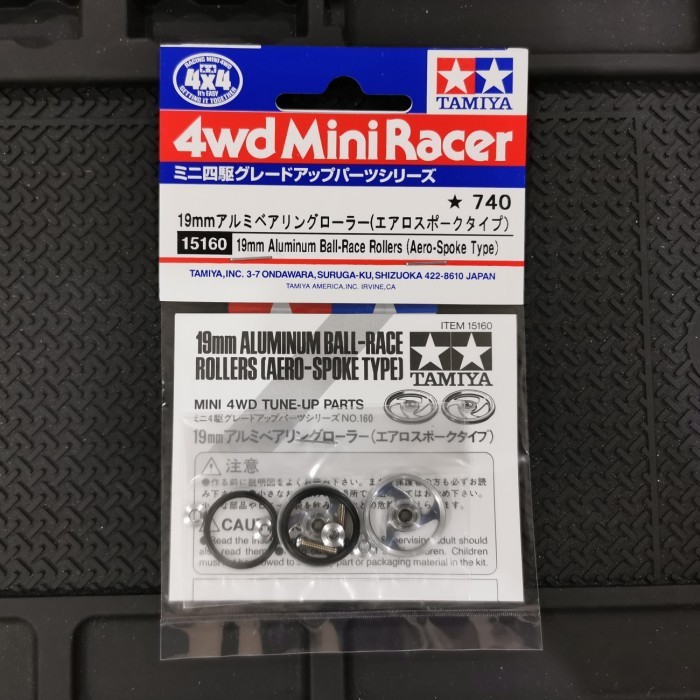 Tamiya 15160 19mm Aluminum Ball-Race Rollers (Aero-Spoke Type)