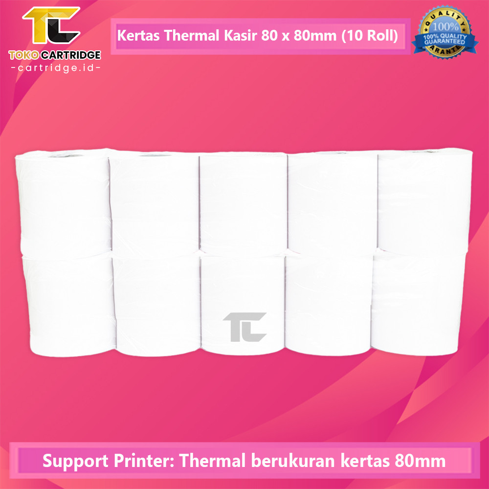 

Kertas Thermal Kasir 80x80mm 80x70mm Kertas Struk Continous Paper Roll 80x70mm 80x80mm New
