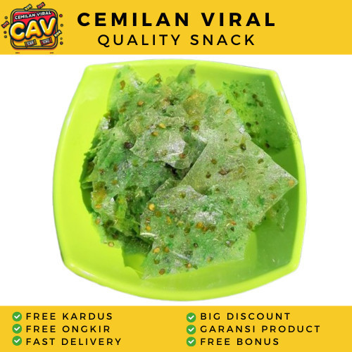 

CAV KERIPIK KACA PEDES CABE IJO 100gr Keripik Kaca Cabe Ijo Keripik Kaca Pedes Daun Jeruk Kripca