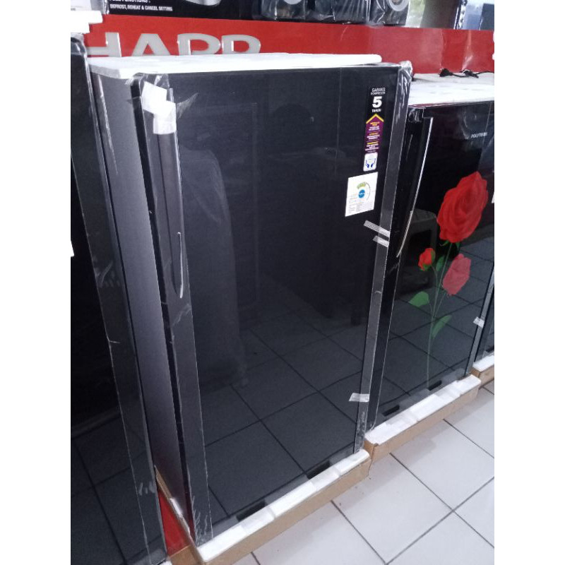KULKAS POLYTRON 16DMY TEMPERED GLASS KACA - KULKAS 1 PINTU