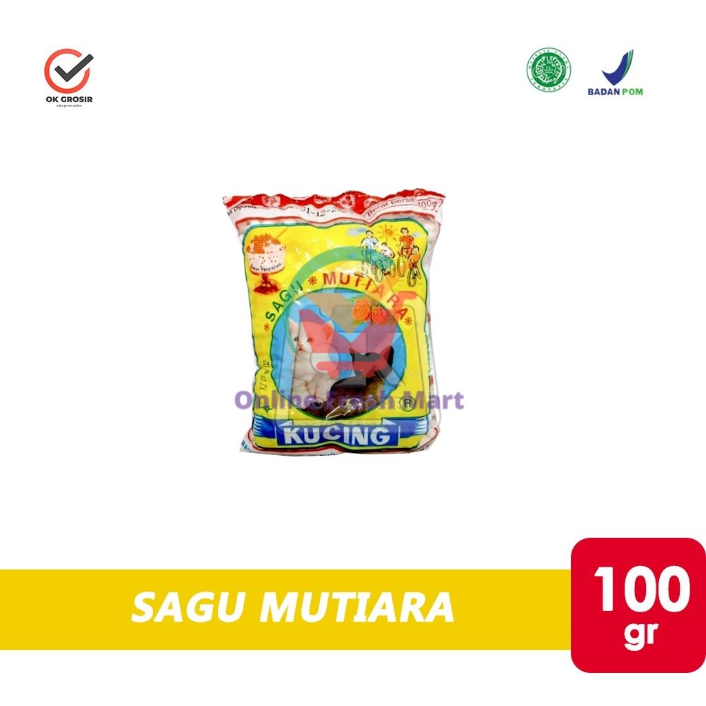 

Sagu Mutiara Cap Kucing / Bahan Es Bubur Mutiara (100 gr) - Online Fresh Mart Denpasar