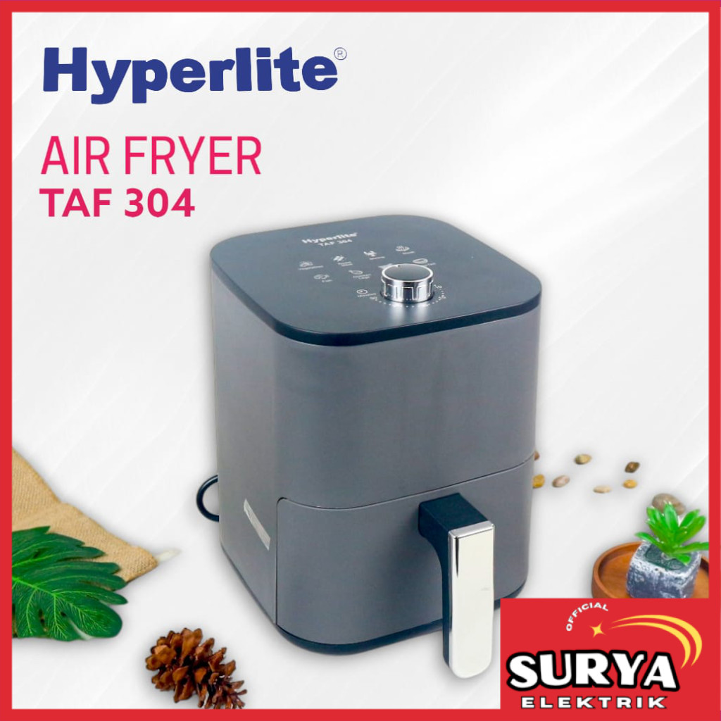 Air Fryer HYPERLITE TAF 304 3L 300W Mesin Penggorengan Tanpa Minyak Listrik Low Watt