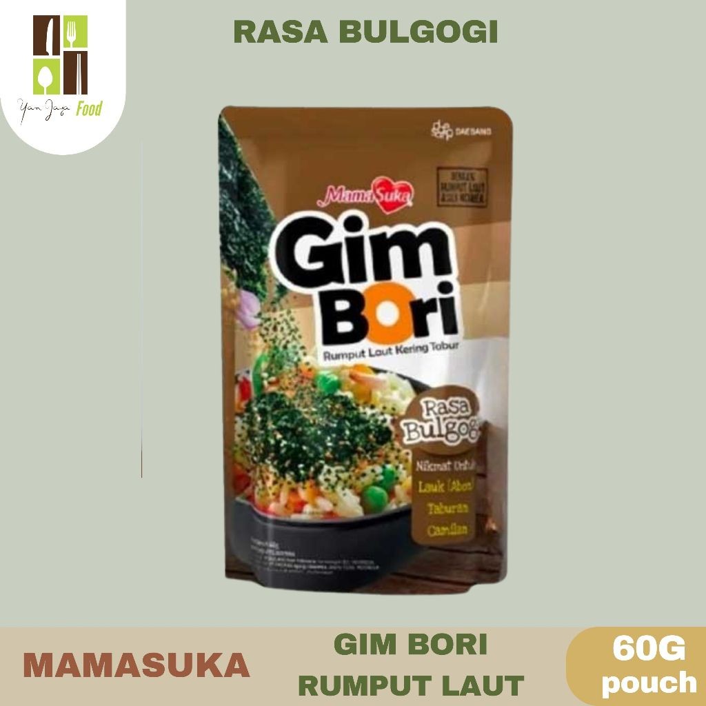 

Ay00! Mamasuka Gim BRumput Laut Tabur Original/Pedas/Extra Hot/Bulgogi Pouch 60g