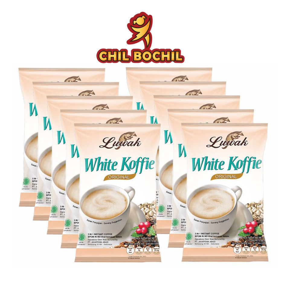 

KOPI LUWAK WHITE COFFEE 3 IN 1 ORIGINAL SACHET RENCENG (10'S X 20 GR) - CHIL BOCHIL
