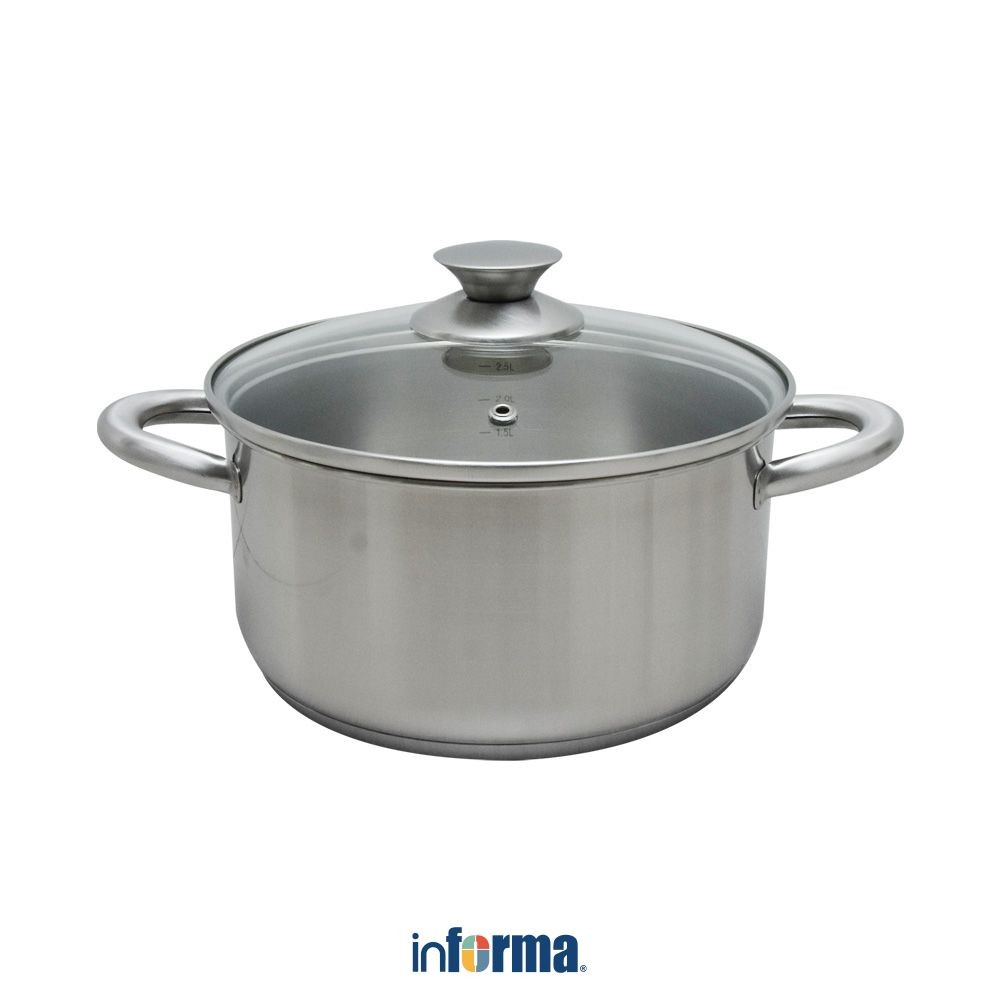 Informa Cooking Color 20 cm Lincoln Panci Casserole Dengan Tutup Pot Masak Sup Food Grade Panci Kuah