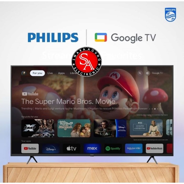 Led UHD 4K Google TV 50 Inch Philips Type : 50PUT7029/70 ( MEDAN )