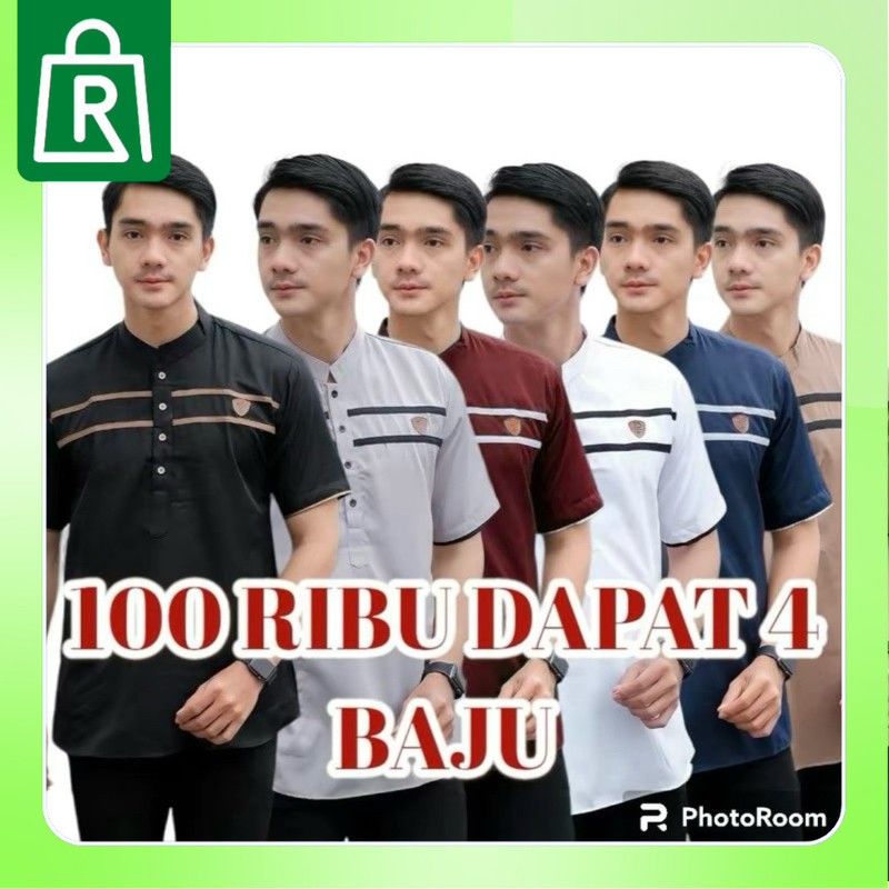 BAJU KOKO KURTA LIST DUA //BAJU KOKO KURTA DEWASA LENGAN PENDEK // BAJU KOKO MUSLIM