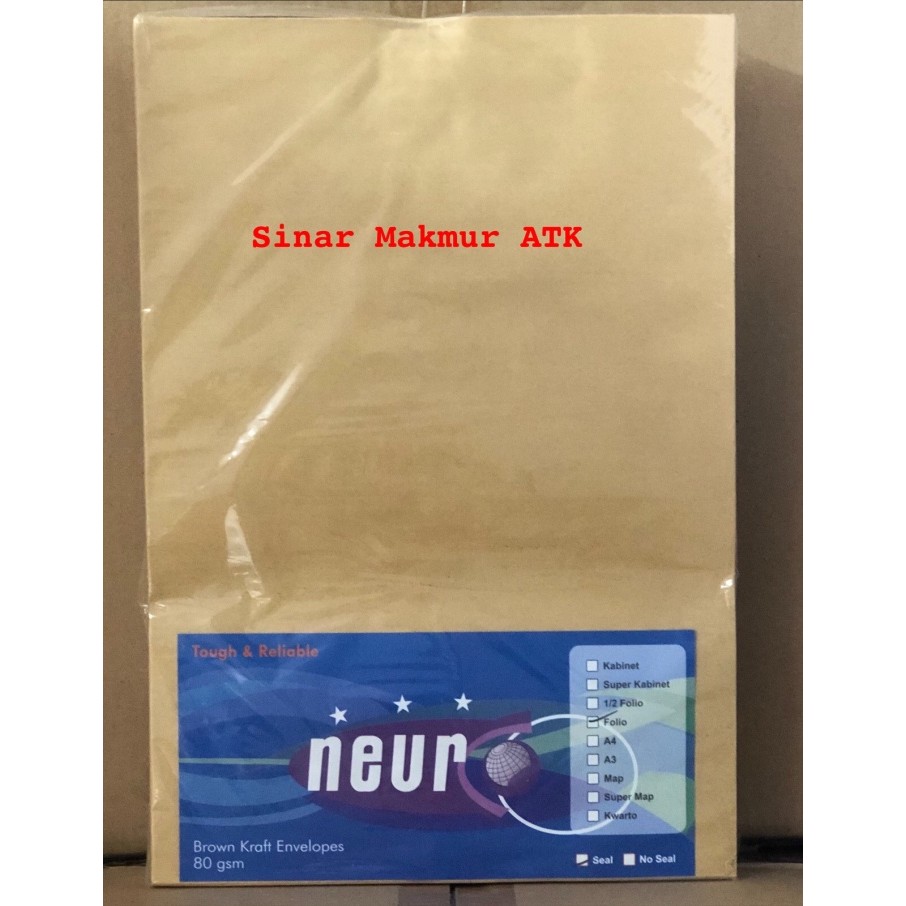 

Amplop Coklat Folio Seal Neuro (Ada Perekat)