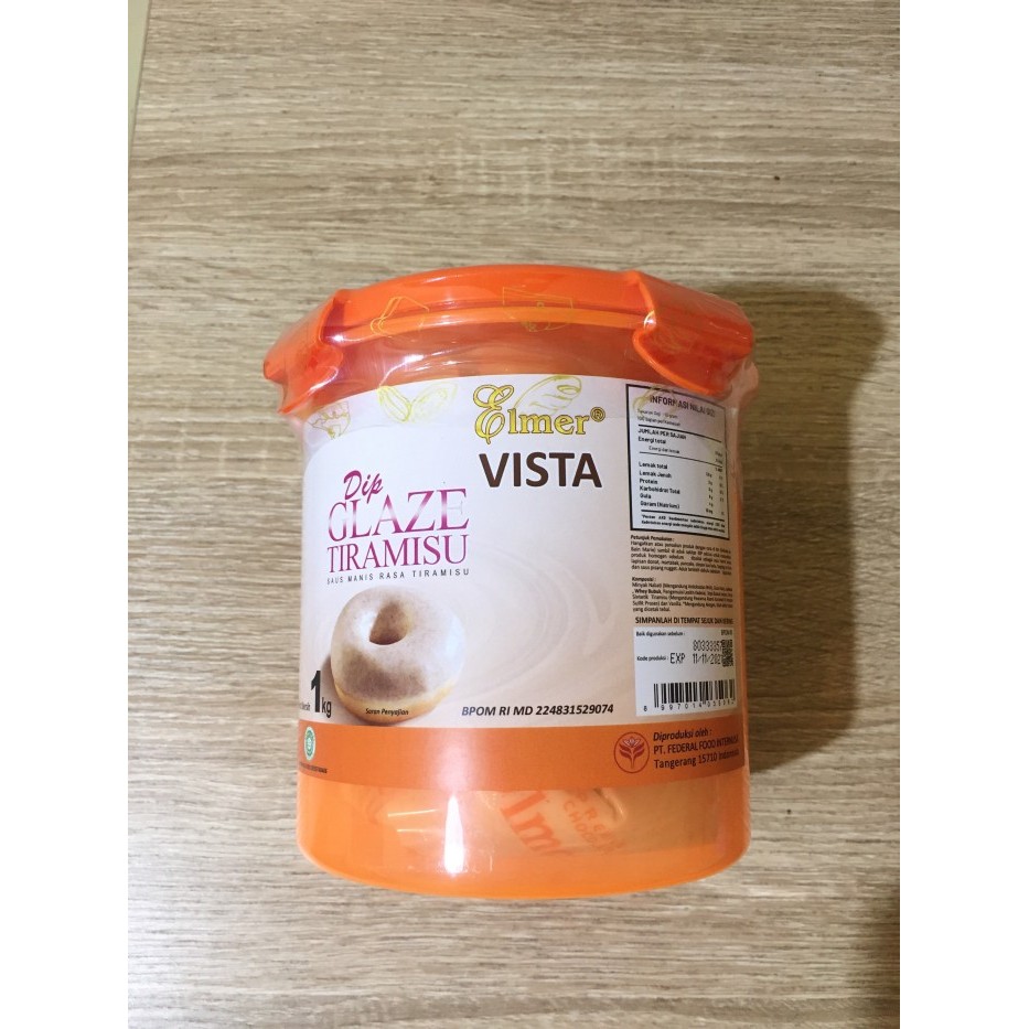 

✨TERLARIS -Elmer Tiramisu C4 Dip Glaze 1kg (packing pabrik)