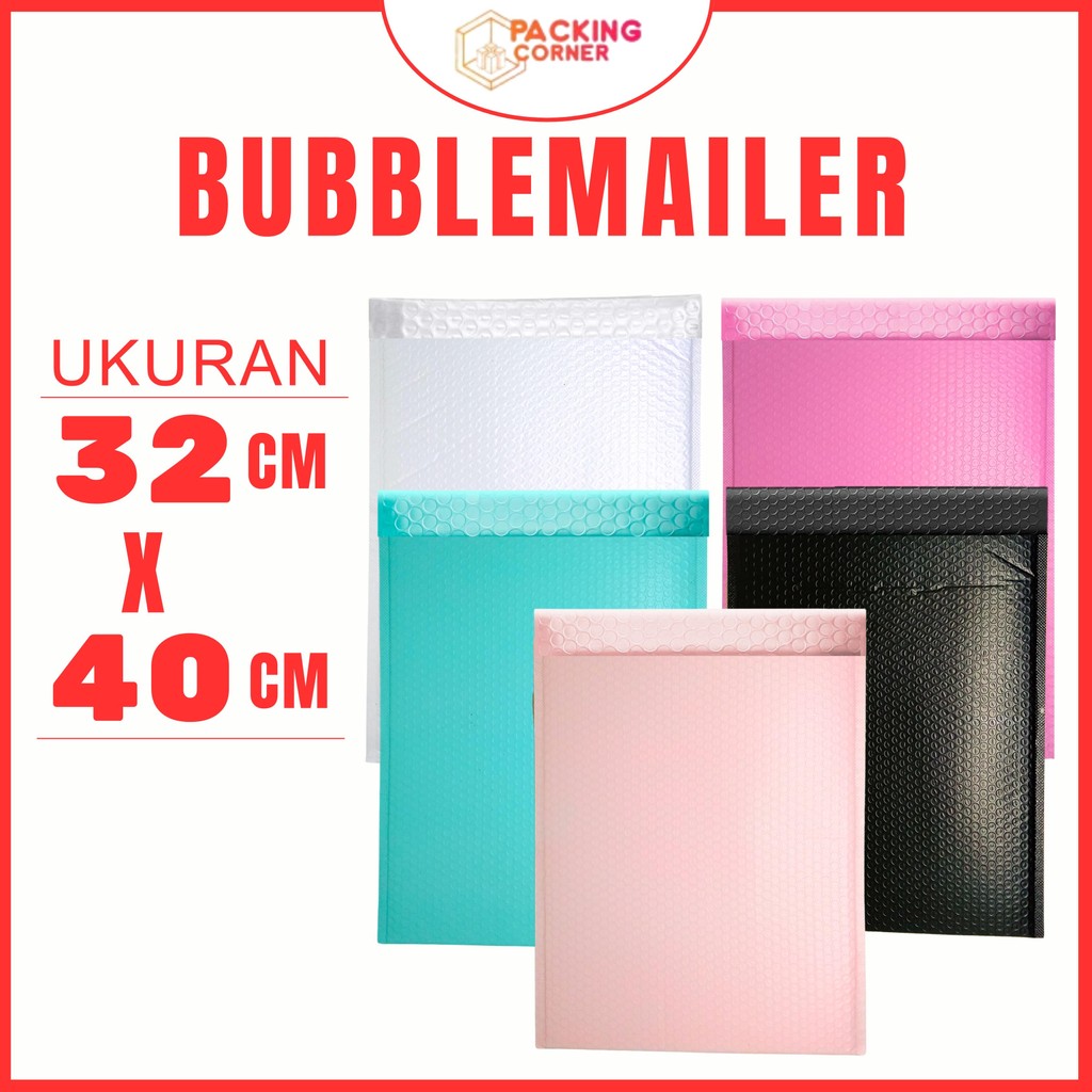 

Amplop Bubble Mailer 32x40 Cream Putih Hitam Pink Tosca Polybubble Bubblemailer Packing Online Shop