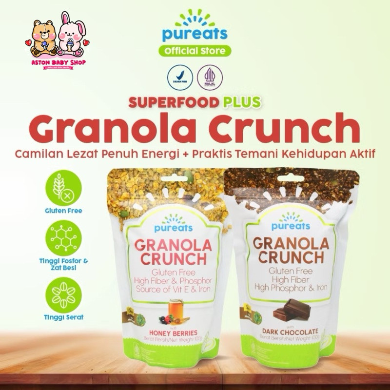 

Pureats Granola Crunch / Cereal Oat Instant / Granola Sehat