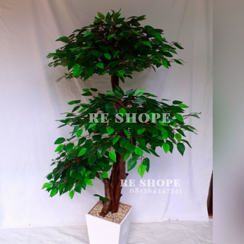 pohon hias beringin/bunga plastik artificial bunga hias dekorasi/pohon tinggi 170cm hias plastik