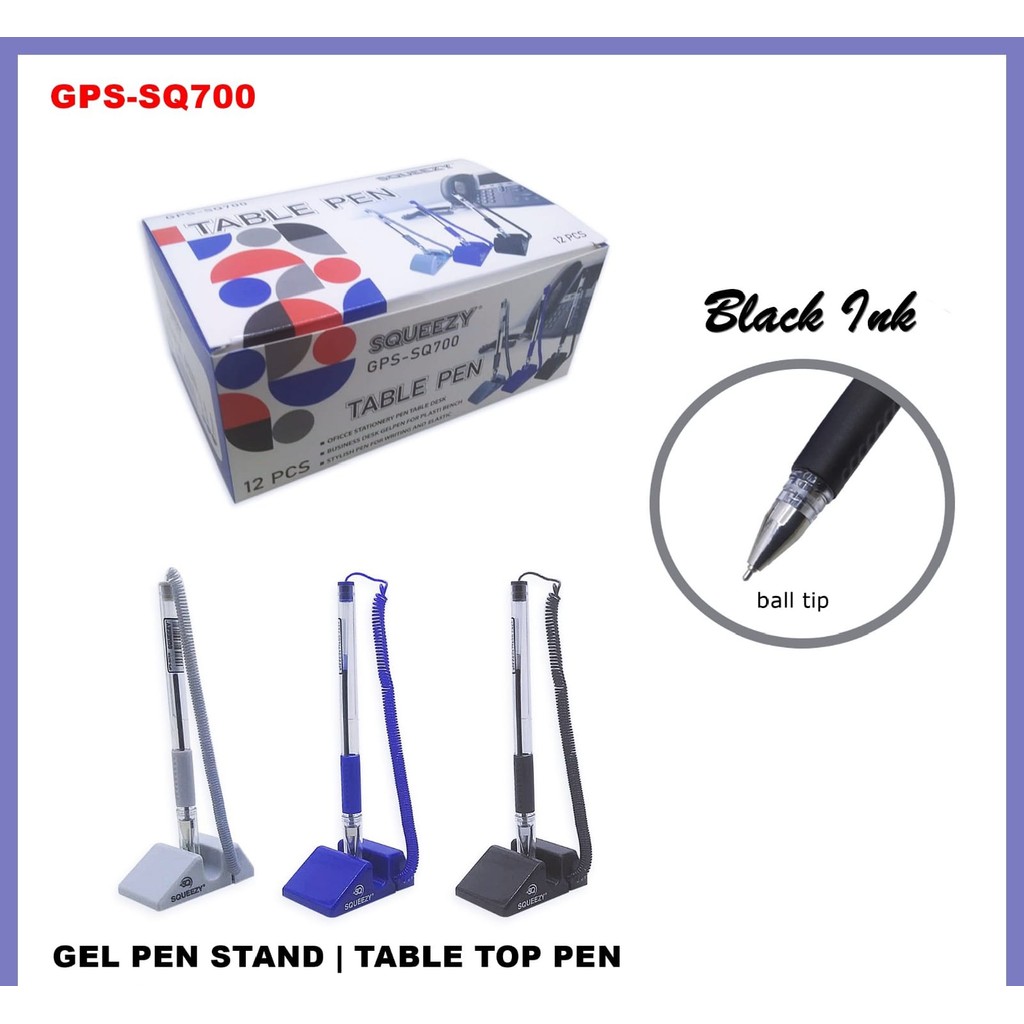 

Pulpen Meja Squeezy SM-SQ700 Tinta warna Hitam