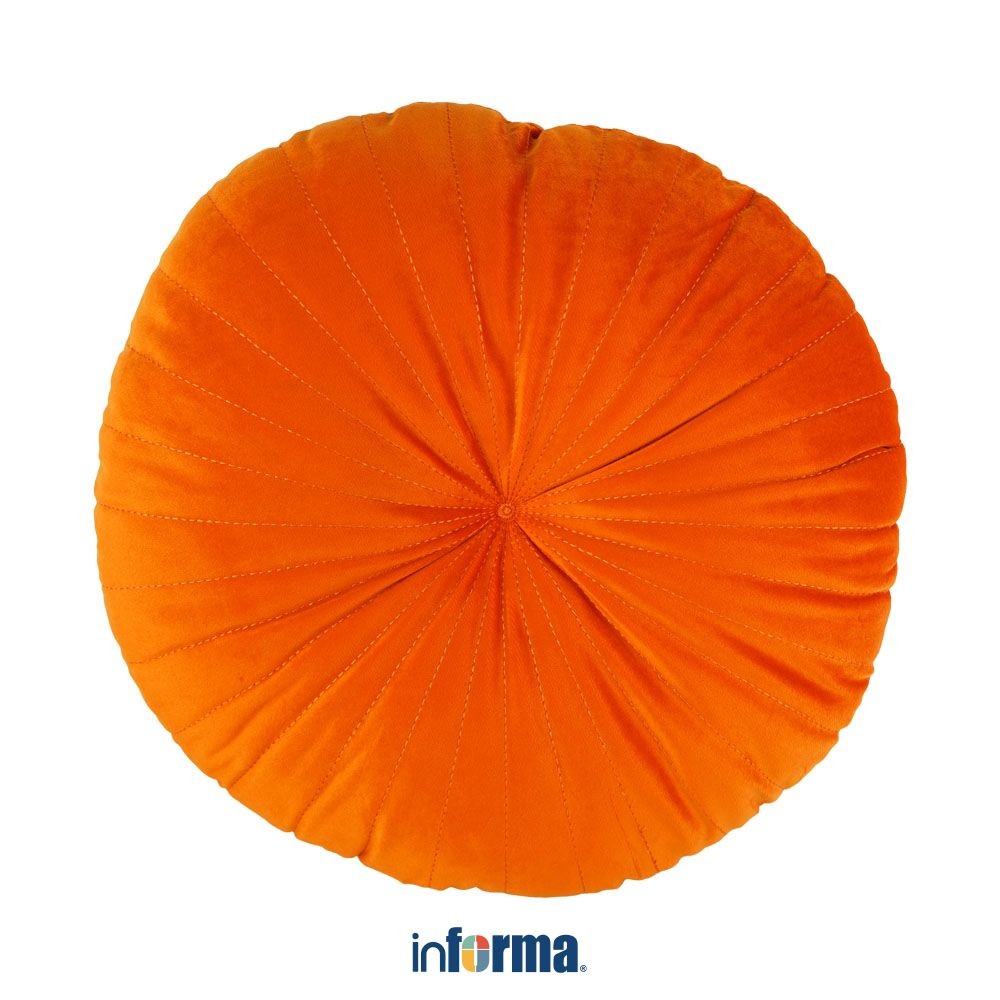 Informa Bantal Sofa 40 cm Stitch Round Quinn - Orange Cushion Sofa Aesthetic Bantal Dekorasi Sofa Th