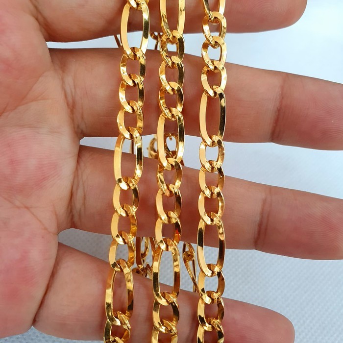 kalung hollow gepeng sisik naga kalung panjang emas 70% 700 70 % var 2