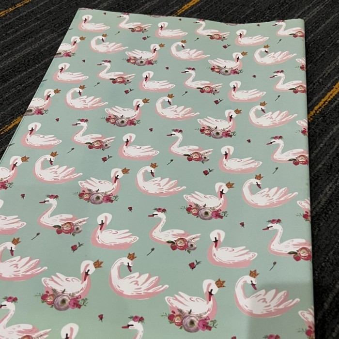 

Kertas kado swan biru tosca