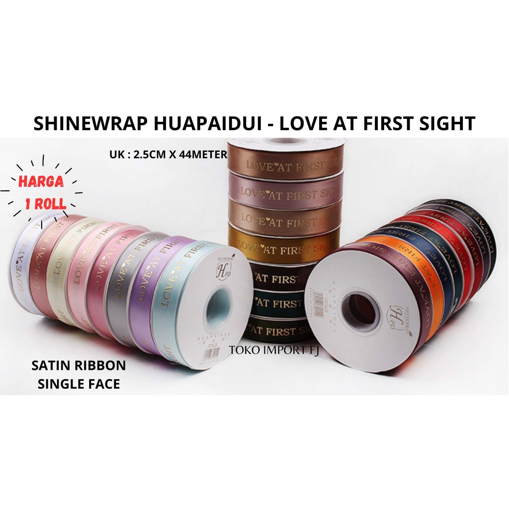 

PITA SATIN RIBBON PREMIUM LOVE AT FIRST SIGHT 2.5MM 44M PITA KADO 1ROL