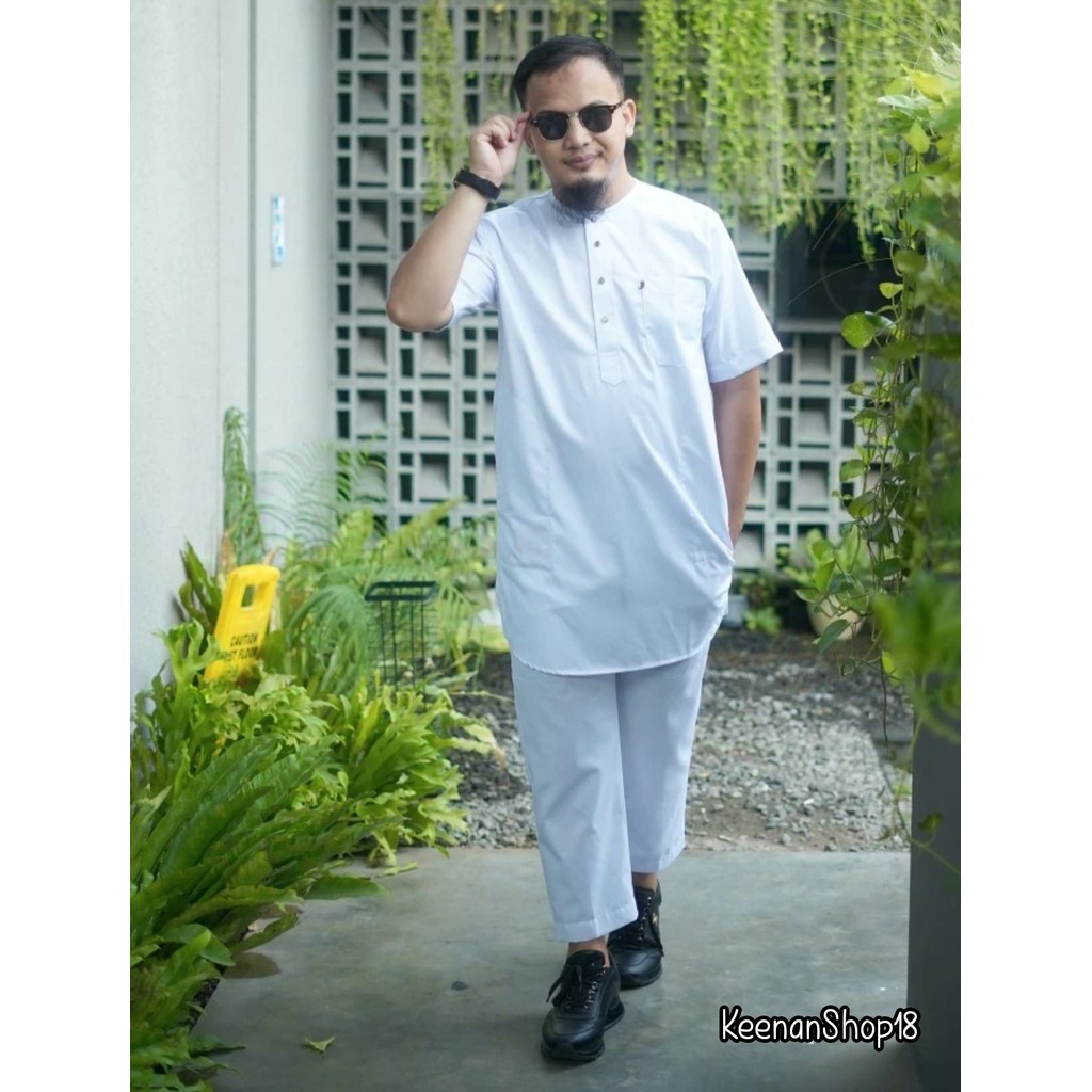 Setelan Kurta Series Salim | Kurta Pakistan Pria Dewasa | Setelan Koko Dewasa Lengan Pendek - setela