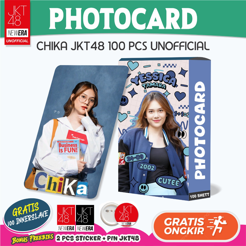 KEEP NOW Photocard Chika JKT48 100 Pcs Bonus Innersleeve  JKT48 COD | PC JKT48 GLOSSY SUPER HD