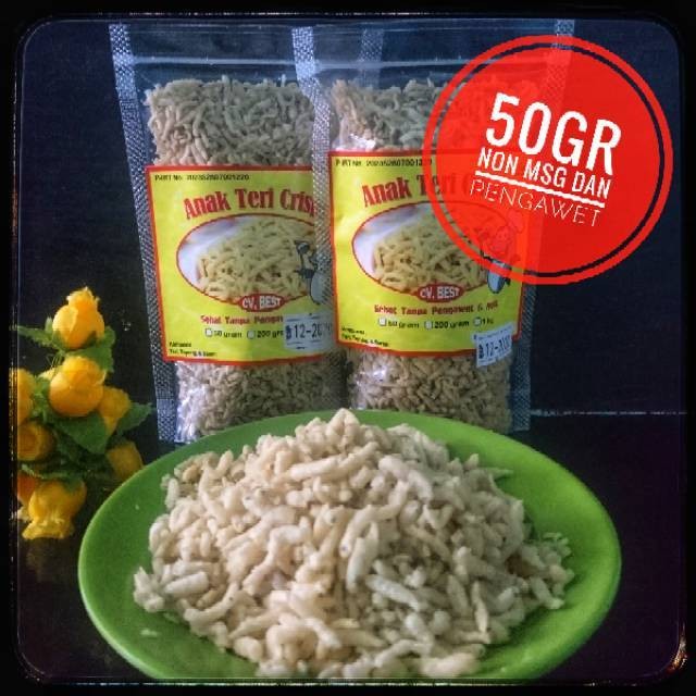 

Anak Teri crispy 50gr Teri Medan crispy