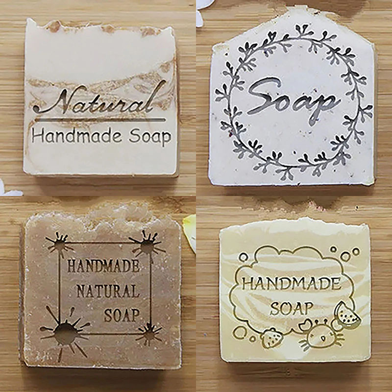 

Custom Made Soap Stamp , Flower Letters, Handmade, Clear Acrylic Clay, Ceramics Pottery, Sealing Seal Mold Tools Kits, 40x40mm