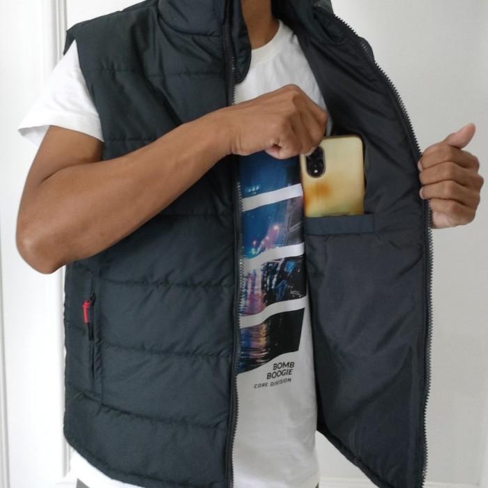 Vest Rompi The North Face,Rompi Motor Pria wanita,Vest TNF pria wanita Outdor terbaru. - Hitam, XL