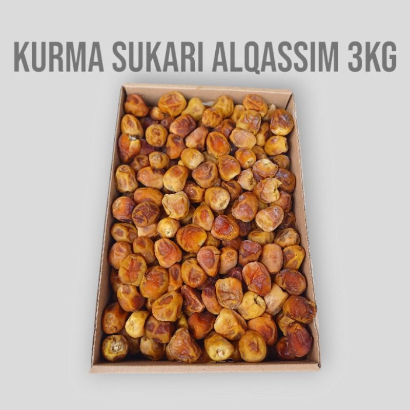 

Kurma sukari 3kg original alqassim Saudi Arabia exp 2026