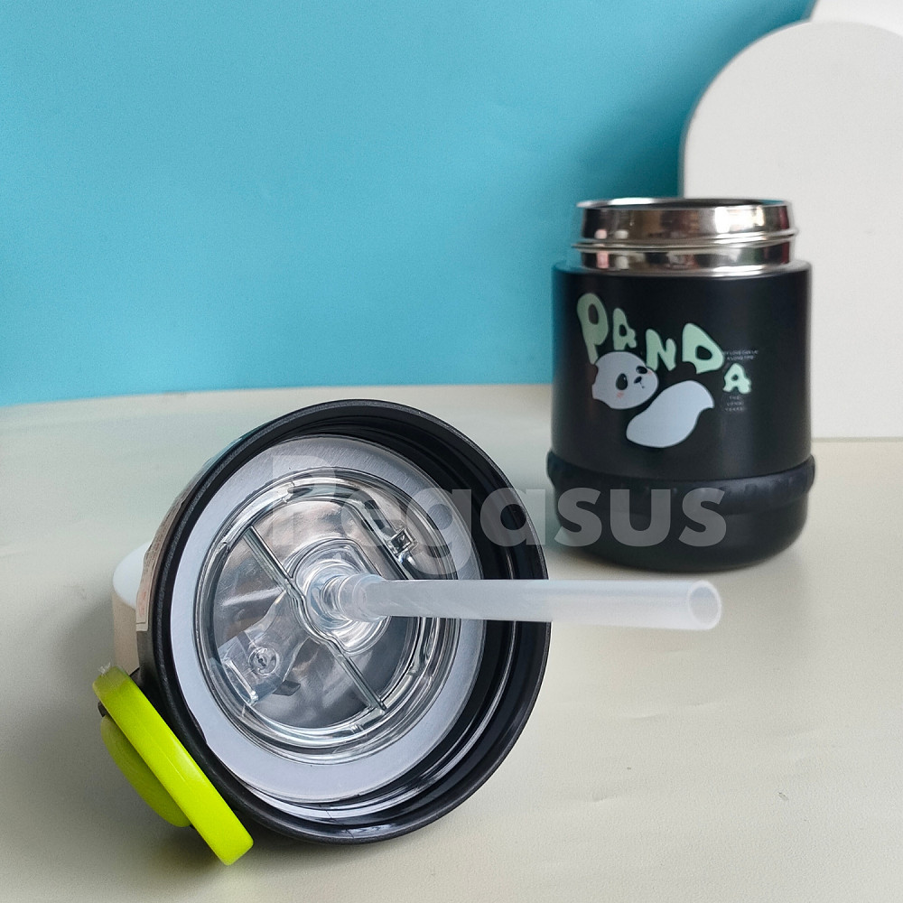 TM4146 Termos Mini Kapsul Karakter PANDA / Botol Minum Tumbler Unik Lucu Stainless Steel SUS 316 Tah