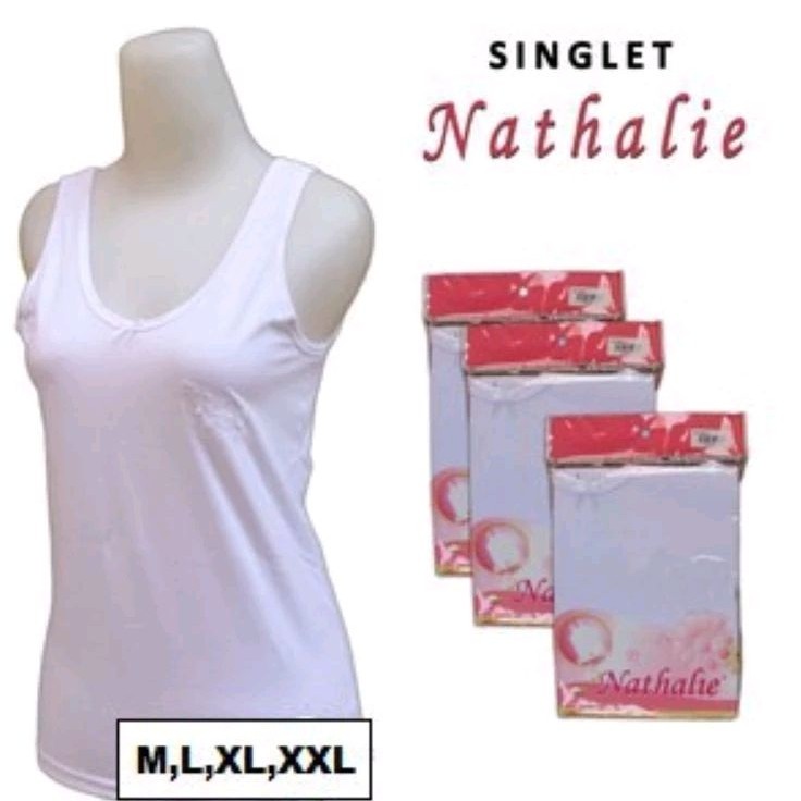 SINGLET WANITA MEREK NATHALIE BAHAN KATUN SOFT/kaos kutang wanita/kaos dalam wanita terlaris..