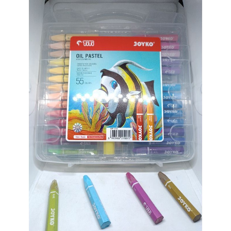 

CRAYON KRAYON 55 WARNA OIL PASTEL WARNA WARNI MEREK JOYKO OP 55S 1 PAK ISI 55 BATANG WARNA