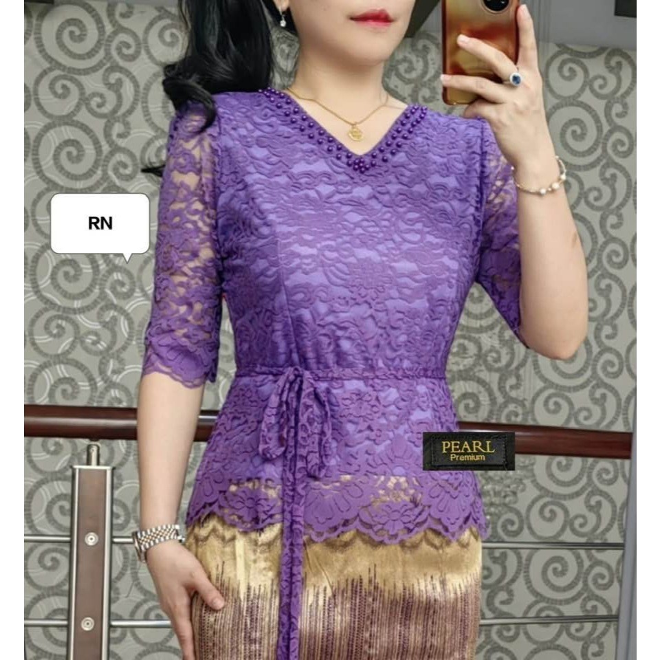 RN Blousebaju atasan wanita terbaru Brokat / Atasan Renda / Blus Brukat/ Kebaya Batak Modern