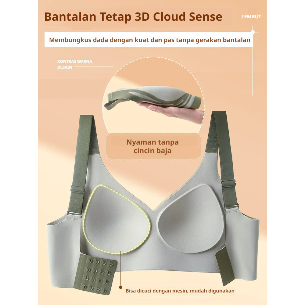 B086 / Bra Push-up Wanita Anti-kendur Pakaian Dalam Penyangga Lembut Payudara Kecil Cup Olahraga BH