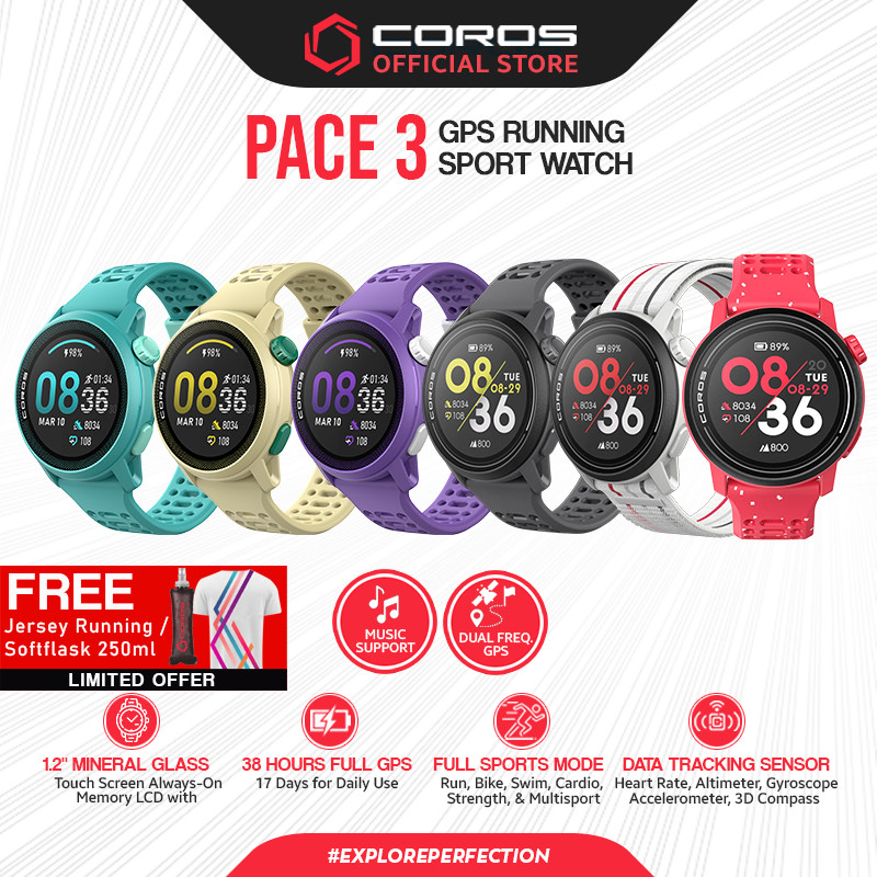 COROS Pace 3 GPS Running Sport Watch with Music