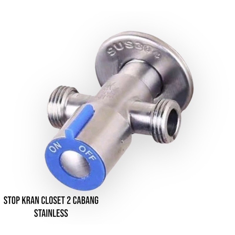 Kran shower stop kran kloset stainless cabang 2 House