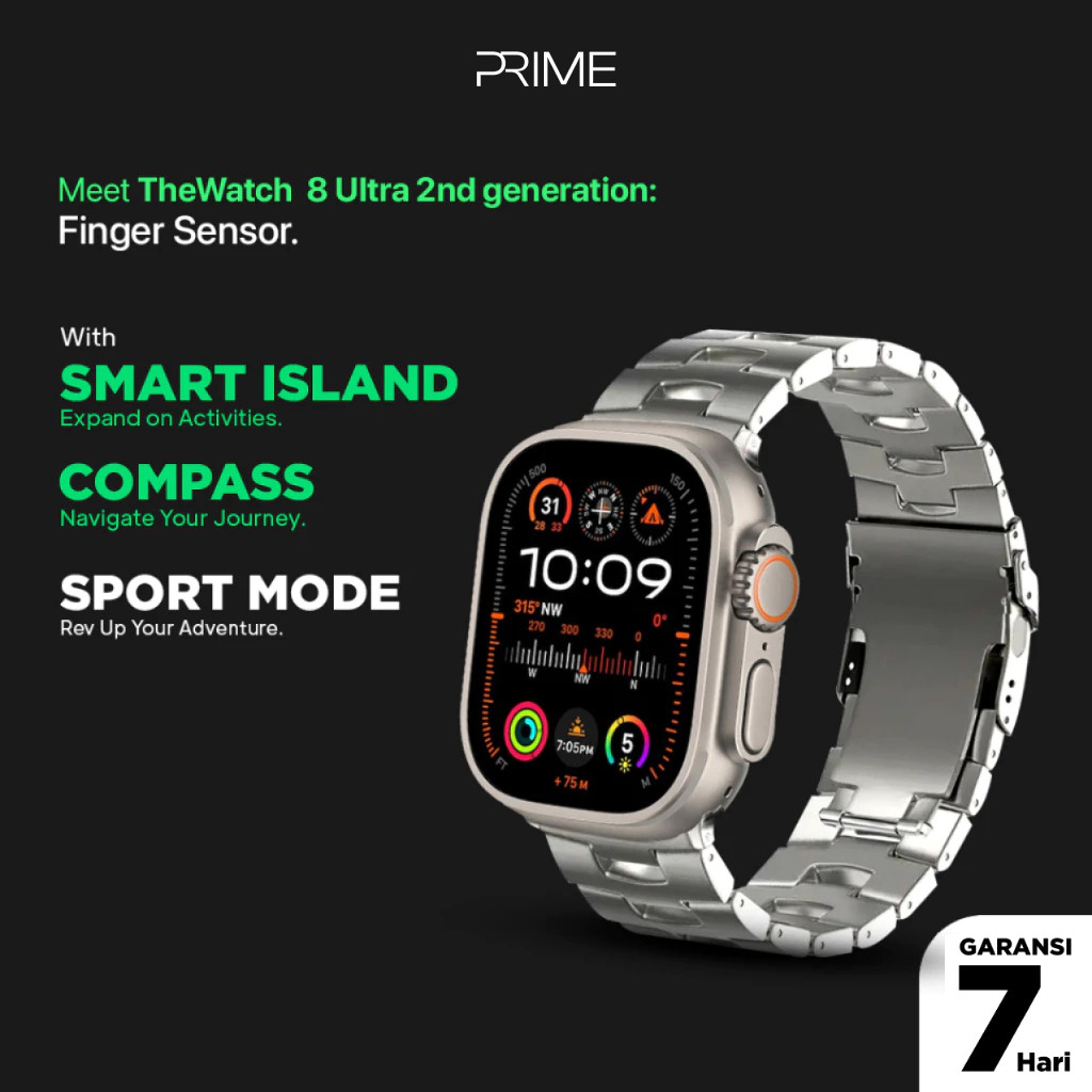 [BEST SELLER] Prime Smartwatch 8 Ultra 2nd Generation Series Ultra Amoled Display 49mm – IP68 Waterp