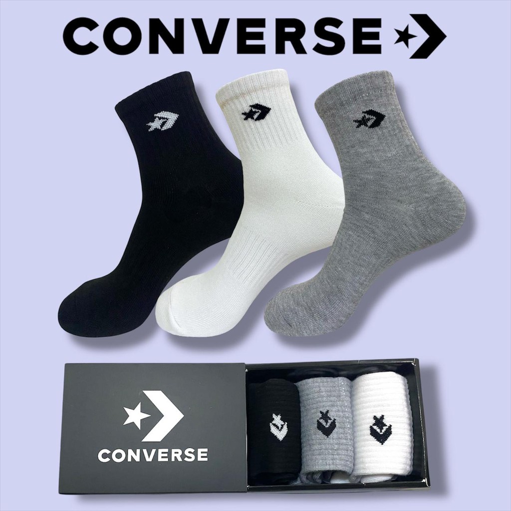 KAOS KAKI SPORT CONVERSE BAHAN KATUN TEBAL - SPORT QUARTER SOCK OLAHRAGA ORIGINAL INDONESIA BNWB / 1